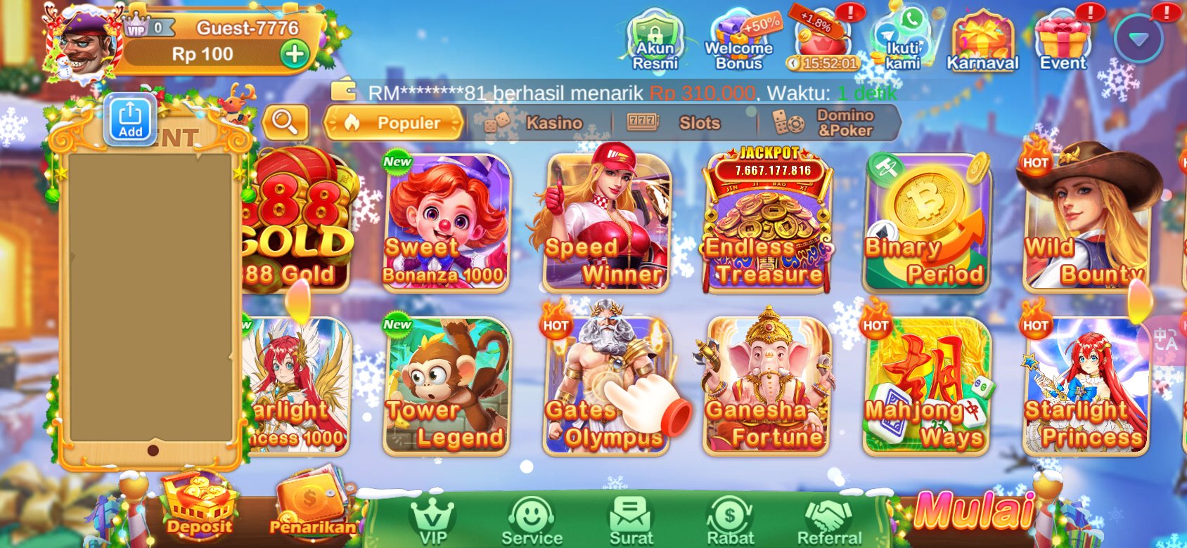 Permainan slot terbaik di 6836 dengan jackpot bernilai miliaran.